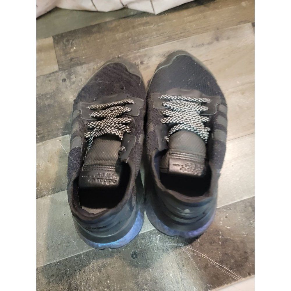 Adidas men black shoe blue 10 running‎